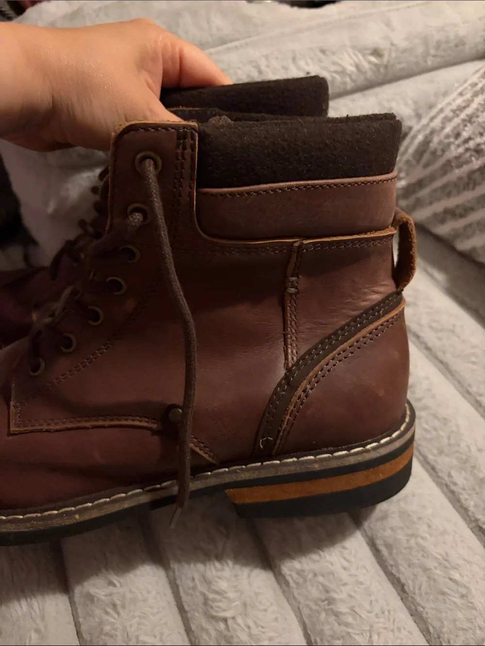 Men's Brown Leather Territory Lace-Up Ankle Boots — Rugged Comfort - 12